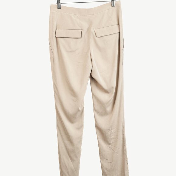 Brunello Cucinelli Taupe Silk Pleated Trousers - Picture 2 of 10